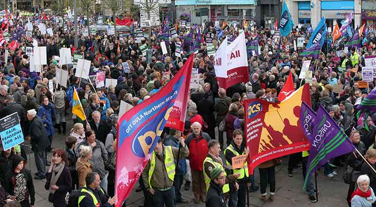 Striking public sector workers