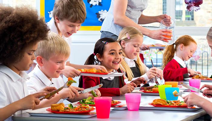 Children school lunch 