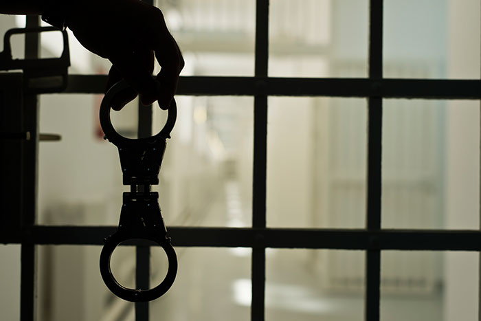 Handcuffs in a prison