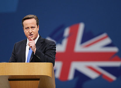 David Cameron addressing 2013 Conservative Party conference