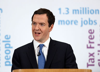 George Osborne at Tilbury Docks