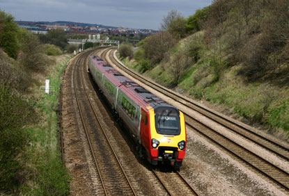 Virgin train on West Coast Main Line