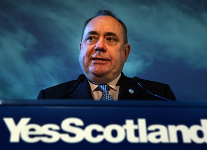 Alex Salmond at the launch of the 'Yes' campaign