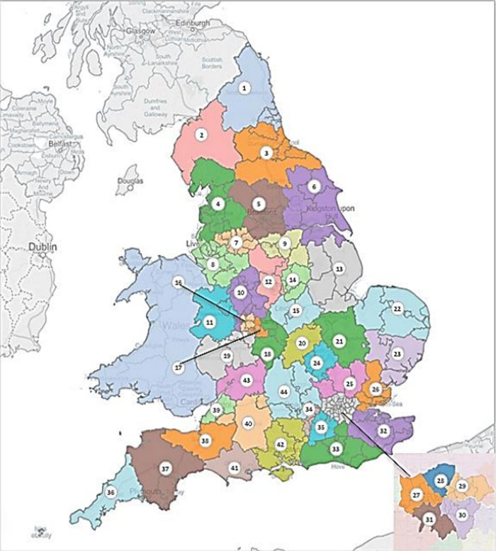 NHS STP areas