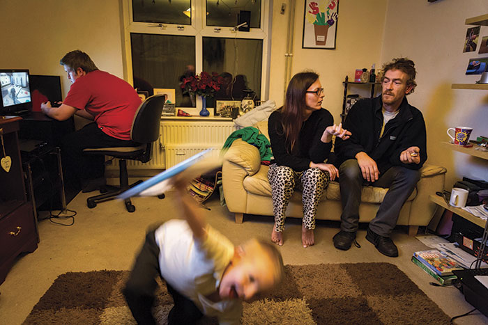 Family in poverty Alamy