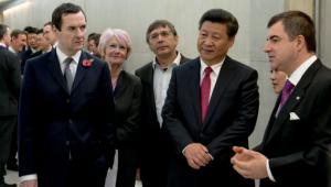 George Osborne with the Chinese leader Xi JinPing. Credit: Press Association
