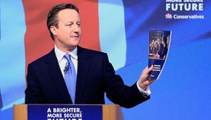 David Cameron at Conservative manifesto launch