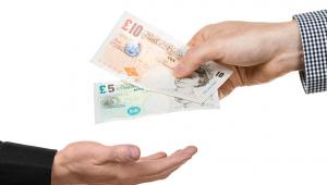 Money changing hands