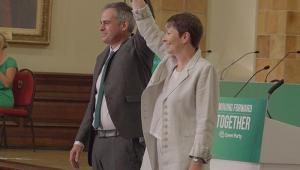 Jonathan Bartley and Caroline Lucas of the Greens