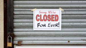 Closed down shop