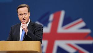 David Cameron addressing 2013 Conservative Party conference