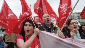 Unite demo, Photo: PA