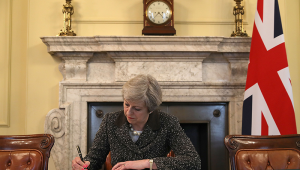 Theresa May signs Article 50 letter
