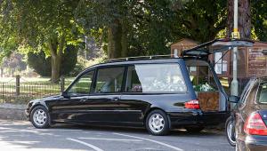 Hearse at funeral