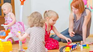 Children playing in a nursery
