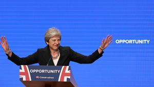Theresa May at 2018 Conservative conference