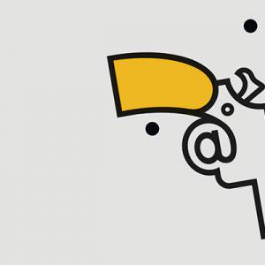 Gun images with @ email symbol
