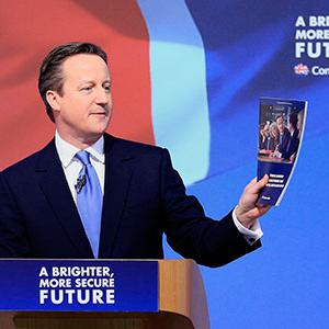David Cameron at Conservative manifesto launch