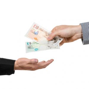 Money changing hands