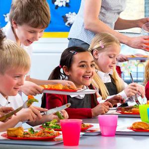 Children school lunch 