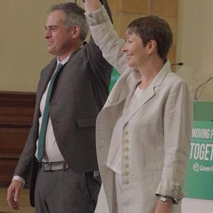 Jonathan Bartley and Caroline Lucas of the Greens