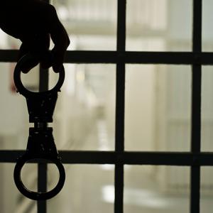 Handcuffs in a prison