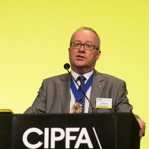 CIPFA president Andy Burns at CIPFA 2017
