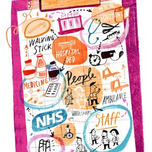 NHS Map, Illustration by Catherine Finnema