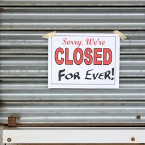 Closed down shop