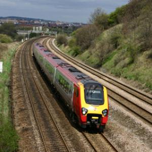 Virgin train on West Coast Main Line