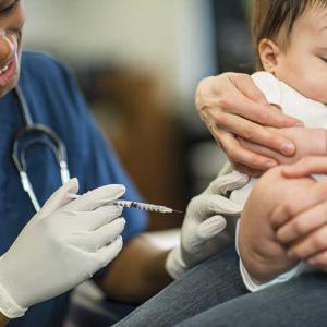 Vaccinating a baby