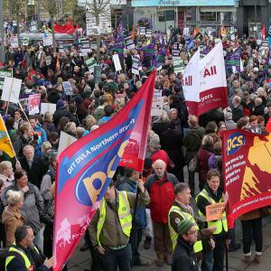 Striking public sector workers