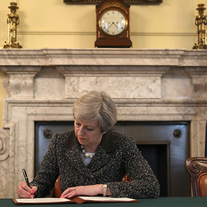 Theresa May signs Article 50 letter