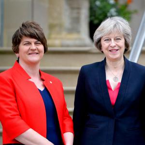Arlene Foster and Theresa May on agreeing a deal