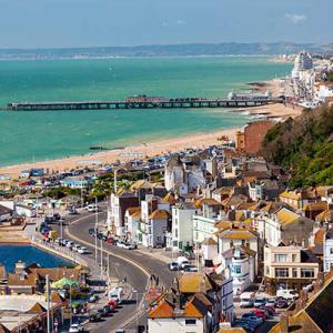 Hastings, coastal town 