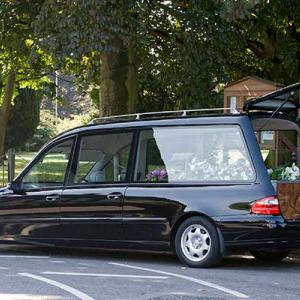 Hearse at funeral