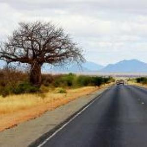 Main road in Kenya