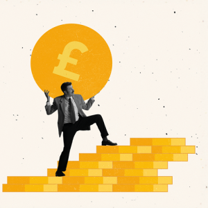 concept of man carrying coin. credit_shutterstock-2091841870
