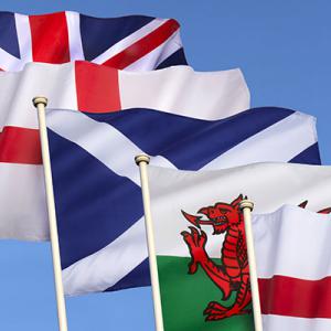 UK flags devolved nations