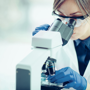 Scientist microscope