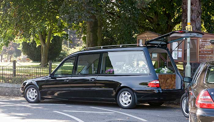 Hearse at funeral