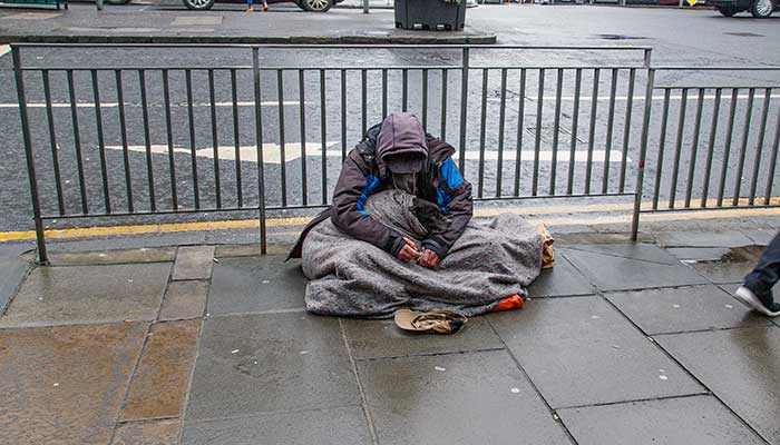 Homeless man