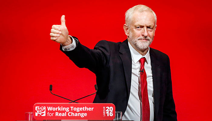 Jeremy Corbyn at Labour conference 2016 Jeremy Corbyn Labour 2016