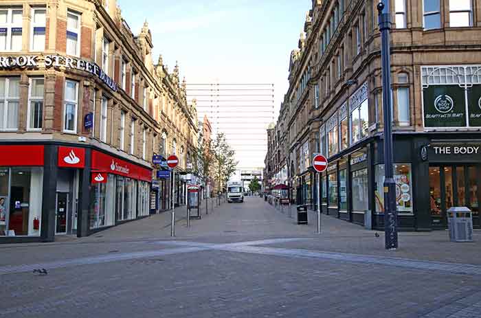 Leeds city centre SHUTTERSTOCK Leeds city centre