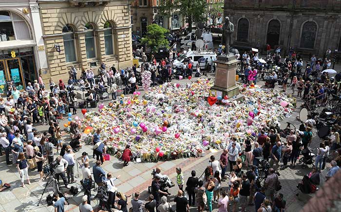 Floral tributes after Manchester bomb attack