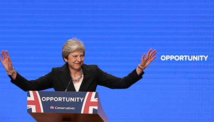 Theresa May at 2018 Conservative conference PA Theresa May at 2018 Conservative conference